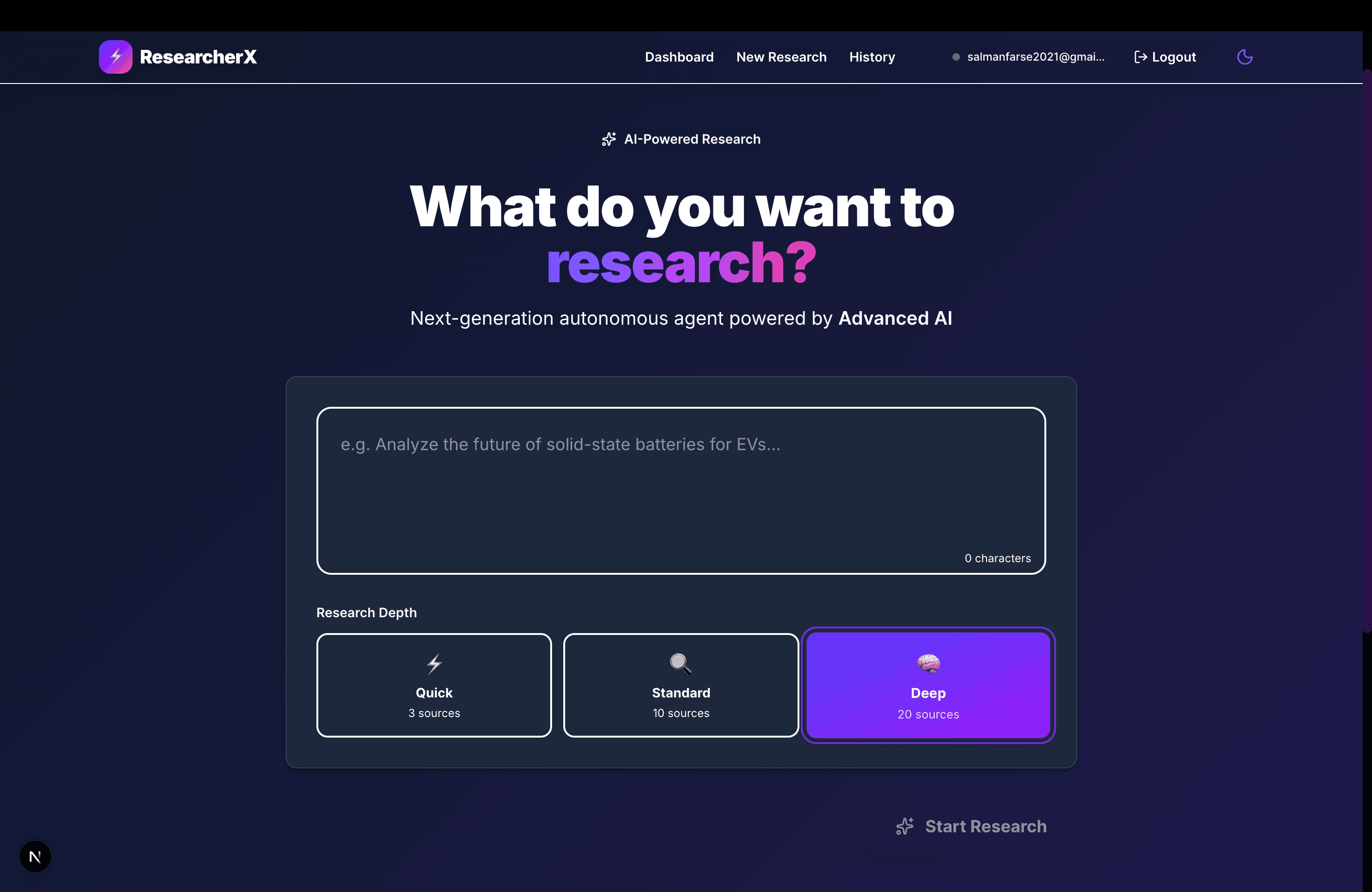 ResearcherX - Agentic Web Researcher